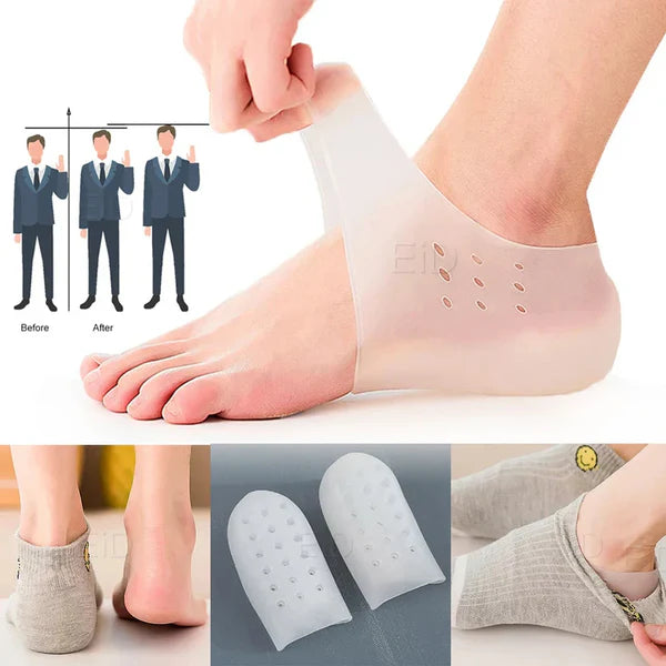 Premium Silicone Gel Height Increase Insoles – Invisible Lift, Shock Absorption & All-Day Comfort